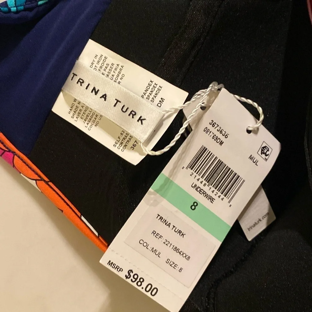 NWT Trina Turk Standard Underwire Bikini Top